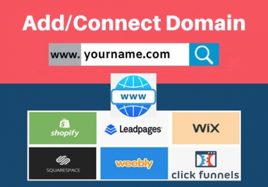 I will add or connect custom domain to shopify,  wix,  weebly,  clickfunnels etc