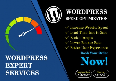I will optimize wordpress speed improve load time