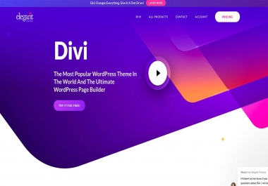I will install premium divi WordPress theme with lifetime update with api key in 12h