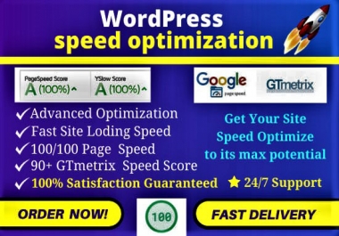l will do WordPress Website Spreed Optimization,  Increase Page Spreed