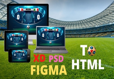 I will do PSD,  XD,  FIGMA to HTML with w3c validation.