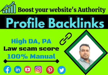 I Will Create High Quality 100 Profile Backlinks On High Authority Websites