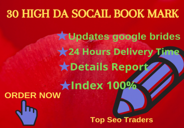 I will do 30 social bookmarking SEO backlinks for google ranking