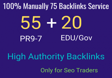 I will manually do 55 PR9 + 20 EDU/GOV Safe SEO High Pr Backlinks 2021 Best Results