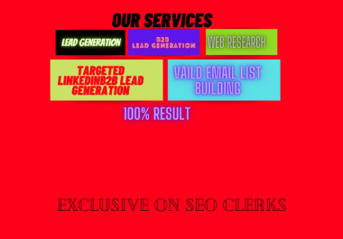 I will do b2b and linked in lead generation
