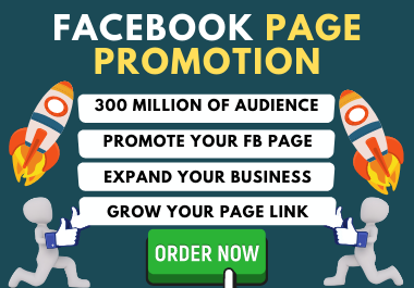 I will promote and advertise your Facebook page organicaly