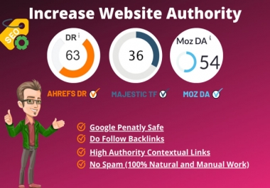 I will increase domain rating ahrefs DR 50 plus