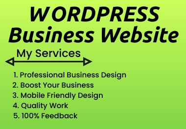 I will create Professional wordpress website.