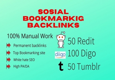 I will create social bookmark backlinks manually