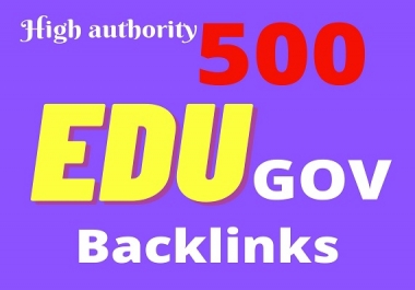 I Will Make 500 High Authority Backlinks Edu Gov Site manually