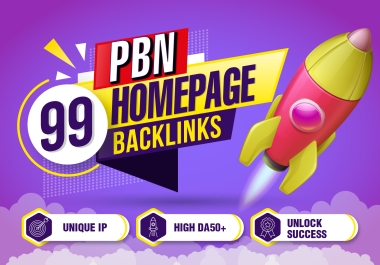 Boost Your Website's Authority 99 PBNs HOMEPAGE Backlinks with DA50+