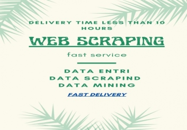 I will do web scrapping,  data mining and data entry