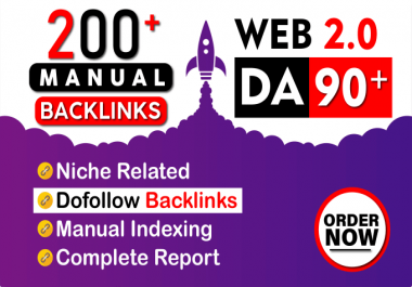 I will provide 100 high authority Manual Dofollow Backlinks for your site