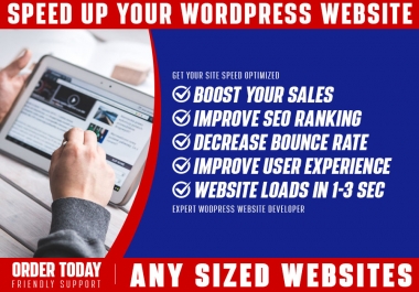 I will speed optimize WordPress site professionally for better performance & seo