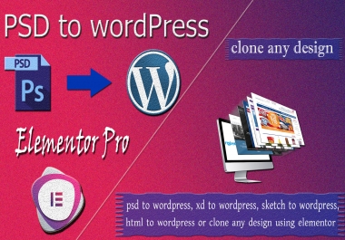 I will convert psd to wordpress or any landing page responsive website using elementor pro
