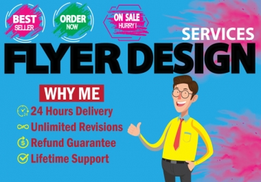 I will design flyer,  poster or postcard in 4 hours at your price