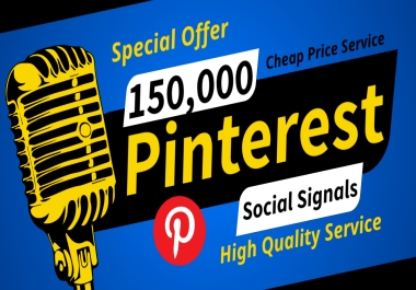 TOP 1 Platform 150,000 Pinterest Social Signals Manually Bookmark Website Traffic Google Rank