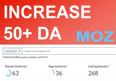 I will Increase Domain Authority DA 50
