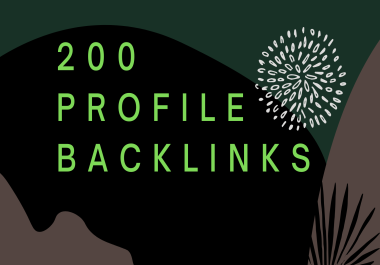 I will do 200 high authority SEO profile backlinks, link building