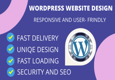 I will design modern professional and responsive wordpress website