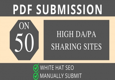 I will do manual PDF submission on top 50 document sharing sites