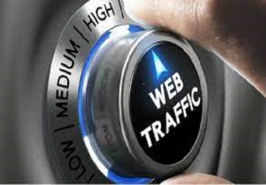 I will drive real and organic targeted web traffic with keywords for google rank