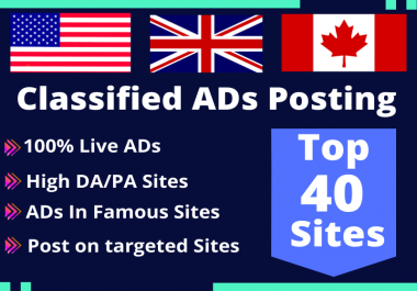 I will Do Classified Ads Posting Manually in USA