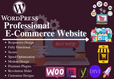 I will develop professional wordpress ecommerce website