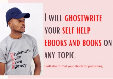 I will ghostwrite your books and do ebook writing
