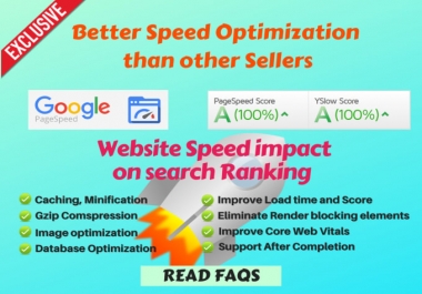I will speed up your website for gtmetrix and google page speed
