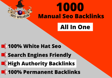 Get 1k White Hat SEO Backlinks for Google Ranking