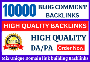 Provide 10000 blog comments seo Backlinks