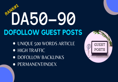 write and publish 15 guest post dofollow high quality backlinks on high traffic website