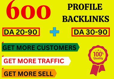 Real Ranking Solution With 600 Social Dofollow Profile Backlinks