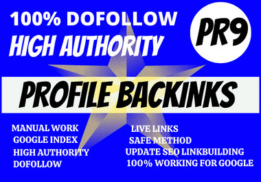 Provide Manually 50 high DA DR Tf Cf Dofollow profile backlinks