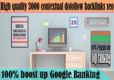 high quality 3000 contextual dofollow backlinks seo top google ranking