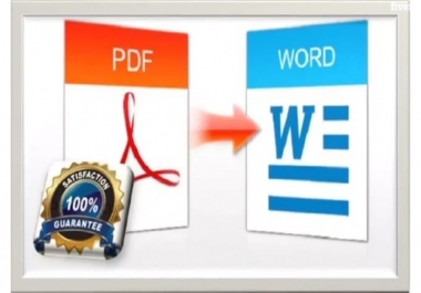 I will convert word to pdf,  pdf to excel