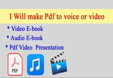 I will make pdf to pdf click page read voice,  mp3 and mp4 file