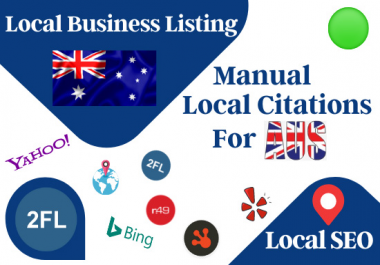 I will do local citations SEO or business listing for USA, UK, CA, AU