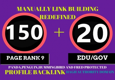 I Can Do Google Rankings With 150 Pr9 + 20 Edu/Gov Pr9 High Authority Profile Backlinks