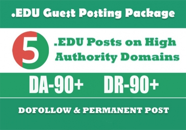 You will get 5 Edu Guest Posts on TOP Universities - DA90 & DR90