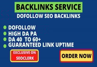 Build 25+ Backlink with high DA PA with Unique website