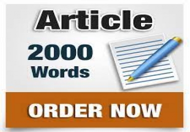 I will write 2000 words unique SEO article