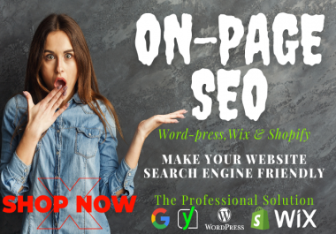 I will do complete on page SEO optimization for your wix,  shopify and wordpress website
