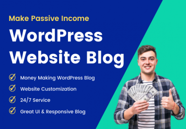 I will make passive income WordPress website blog,  affiliate store