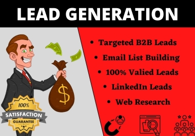 I will do targeted b2b lead generation,  linkedin leads,  niche targeted email list