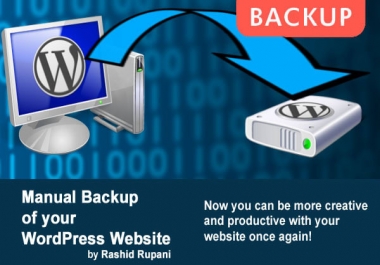 I will create a full manual backup your wordpress website