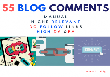 I will manually do 55 niche relevant blog comments for your website