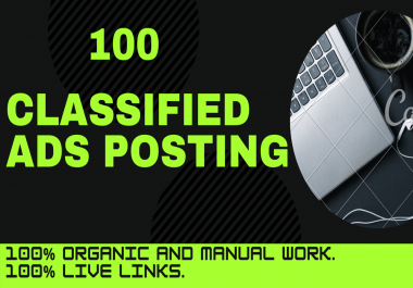 Manually Create 100 Classified Ads Posting In High Authority website