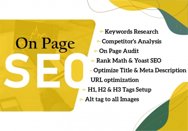 I will do fantastic On Page SEO for quick ranking website in google.